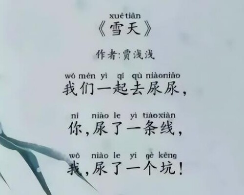那么大家都是怎么样看待贾浅浅的尿尿诗